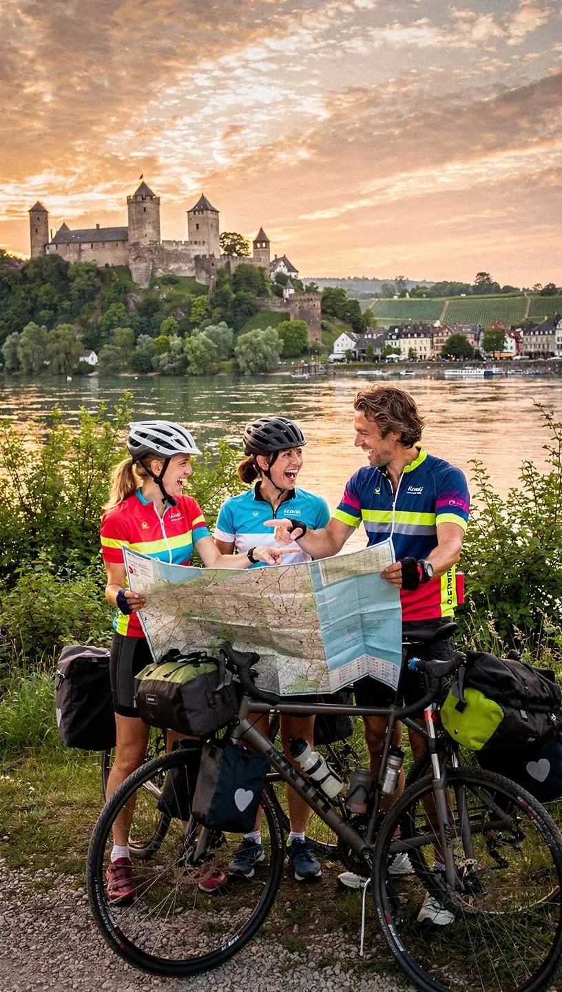 Restaurantterrasse mit traditionellen deutschen Gerichten, die für Pausen auf der Reiseroute empfohlen werden.